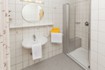 Bad mit Dusche und WC